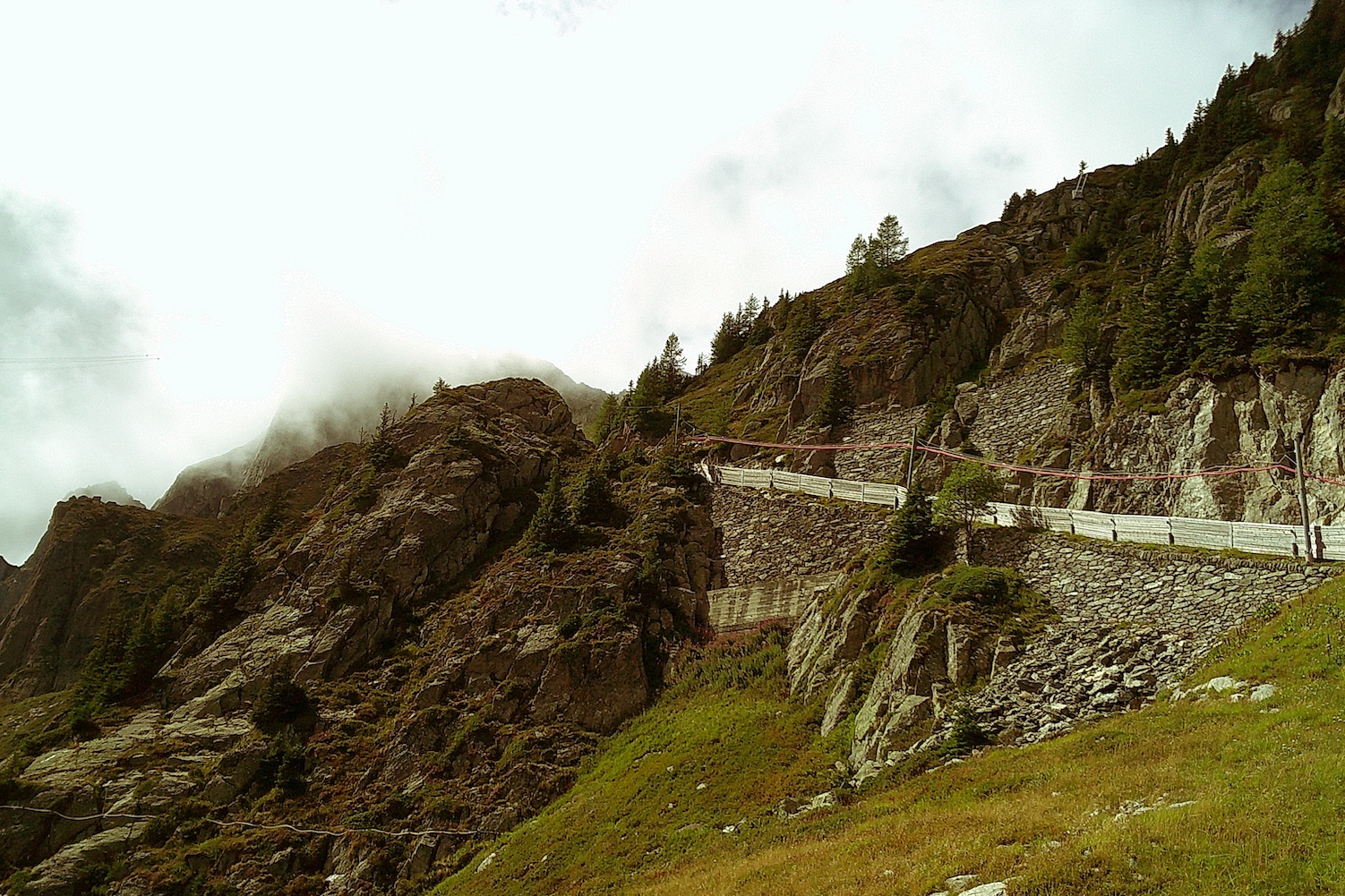A view of a trail above Chamonix.
