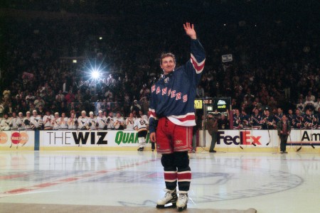 Wayne Gretzky at his final NHL game