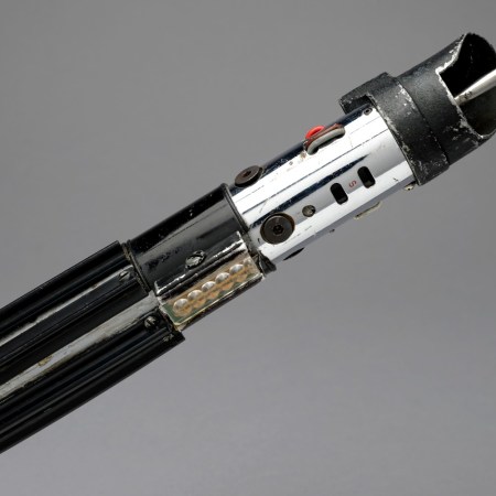 One of the lightsabers from the "Star Wars" films.