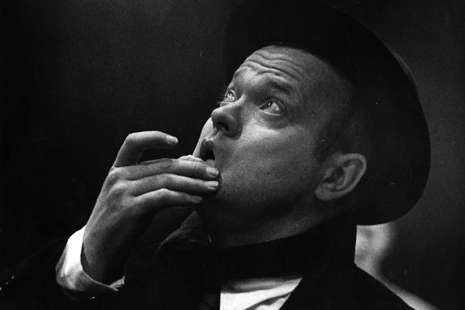 A surprised Orson Welles