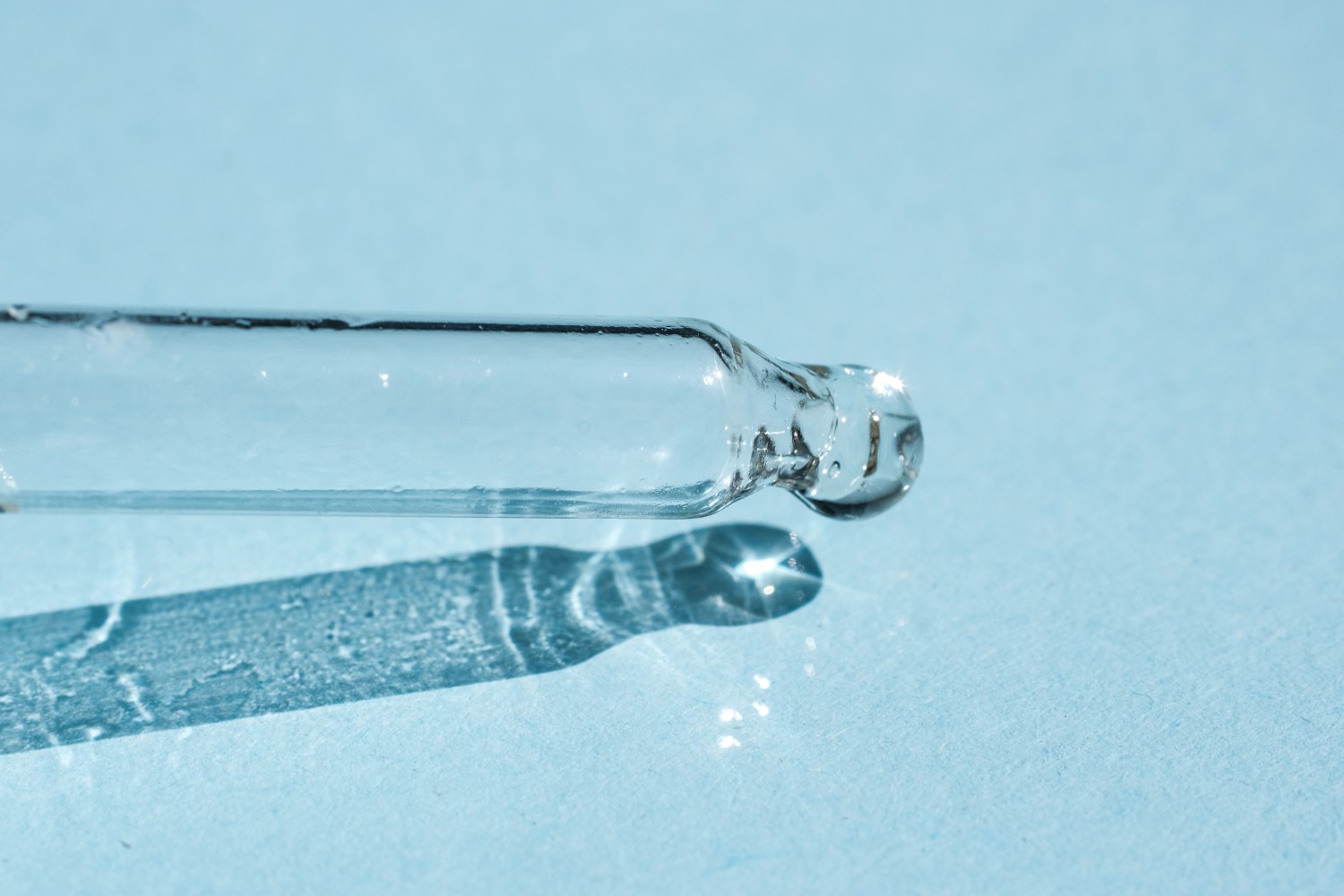 pipette holding clear liquid