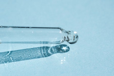 pipette holding clear liquid