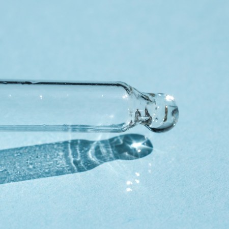 pipette holding clear liquid
