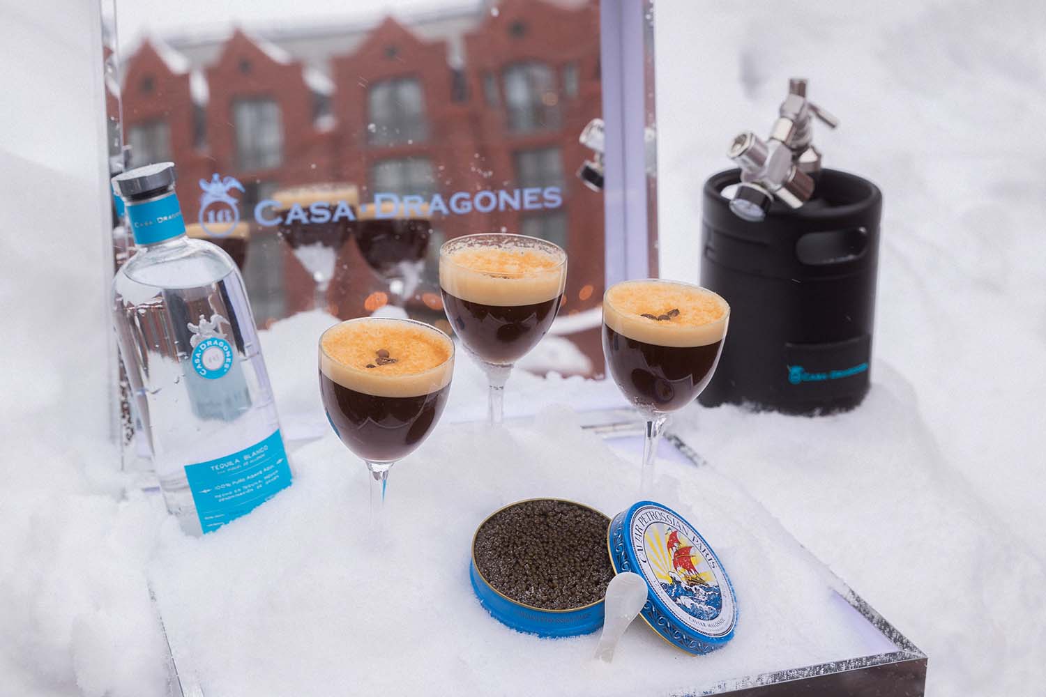The Snow Lodge in Aspen serves espresso martinis in a mini-keg, presented tableside.