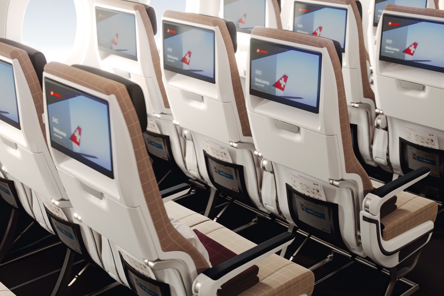 Swiss airline seating