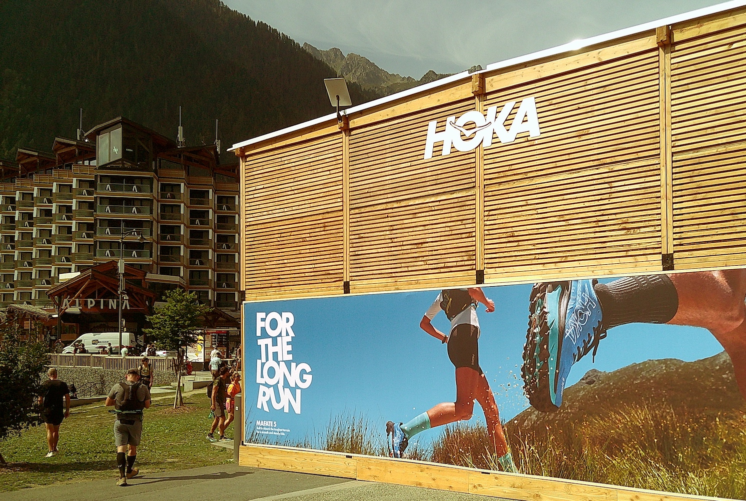 A view of the HOKA FlyLab in Chamonix.