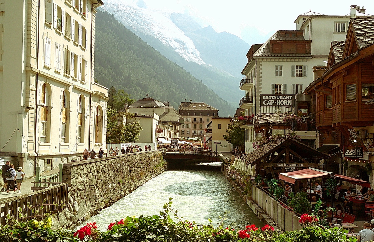 A view of the River Arve in Chamonix.