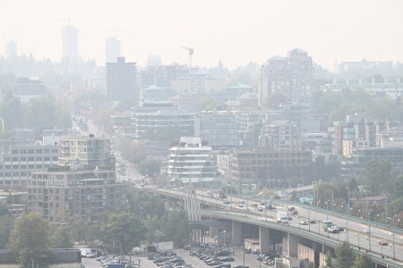 Wildfire smoke over Vancouver