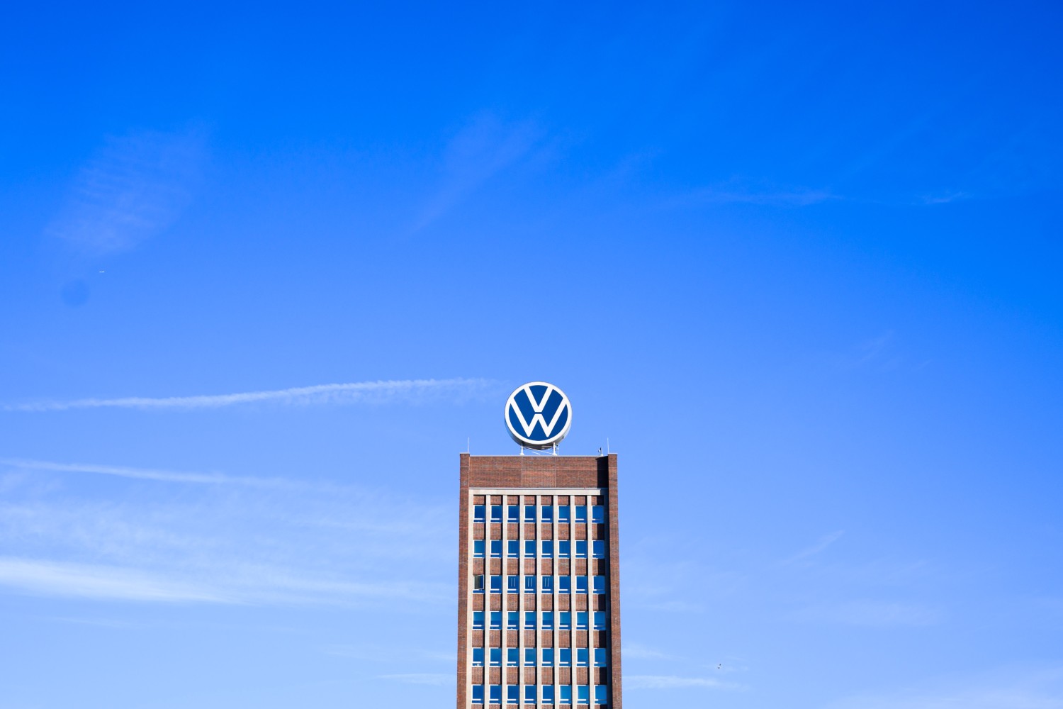 Volkswagen logo on tower
