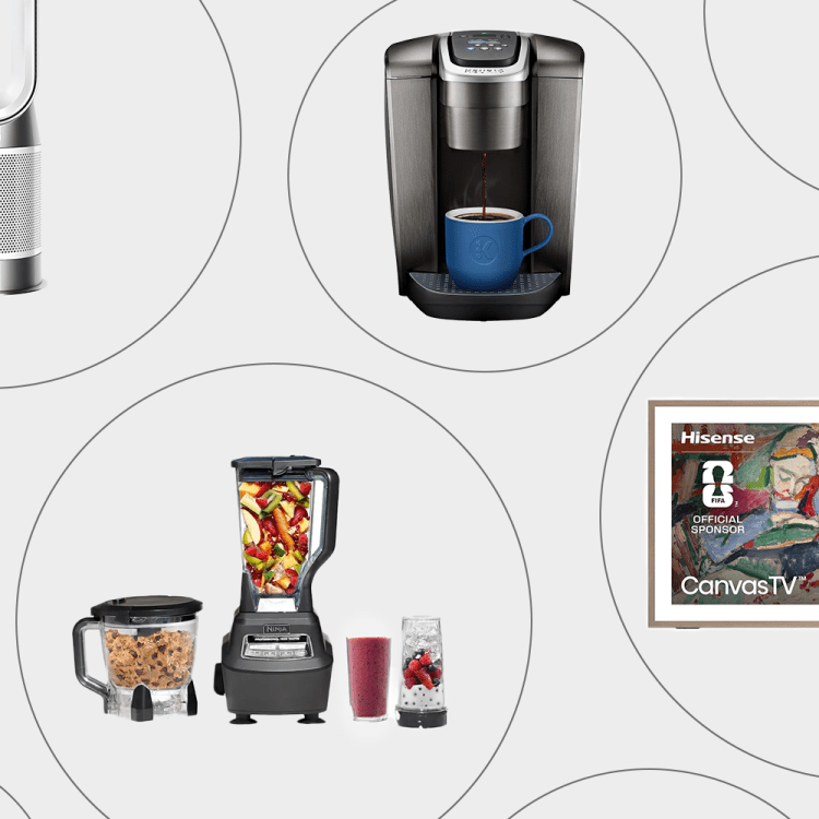 collage of amazon products on grey background