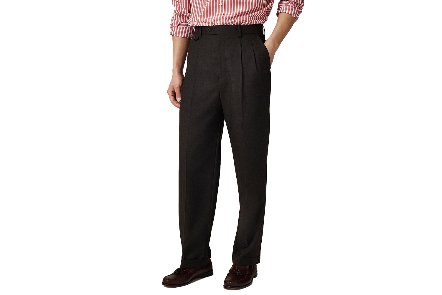 J.Crew Relaxed Fit Double-Pleated Trouser