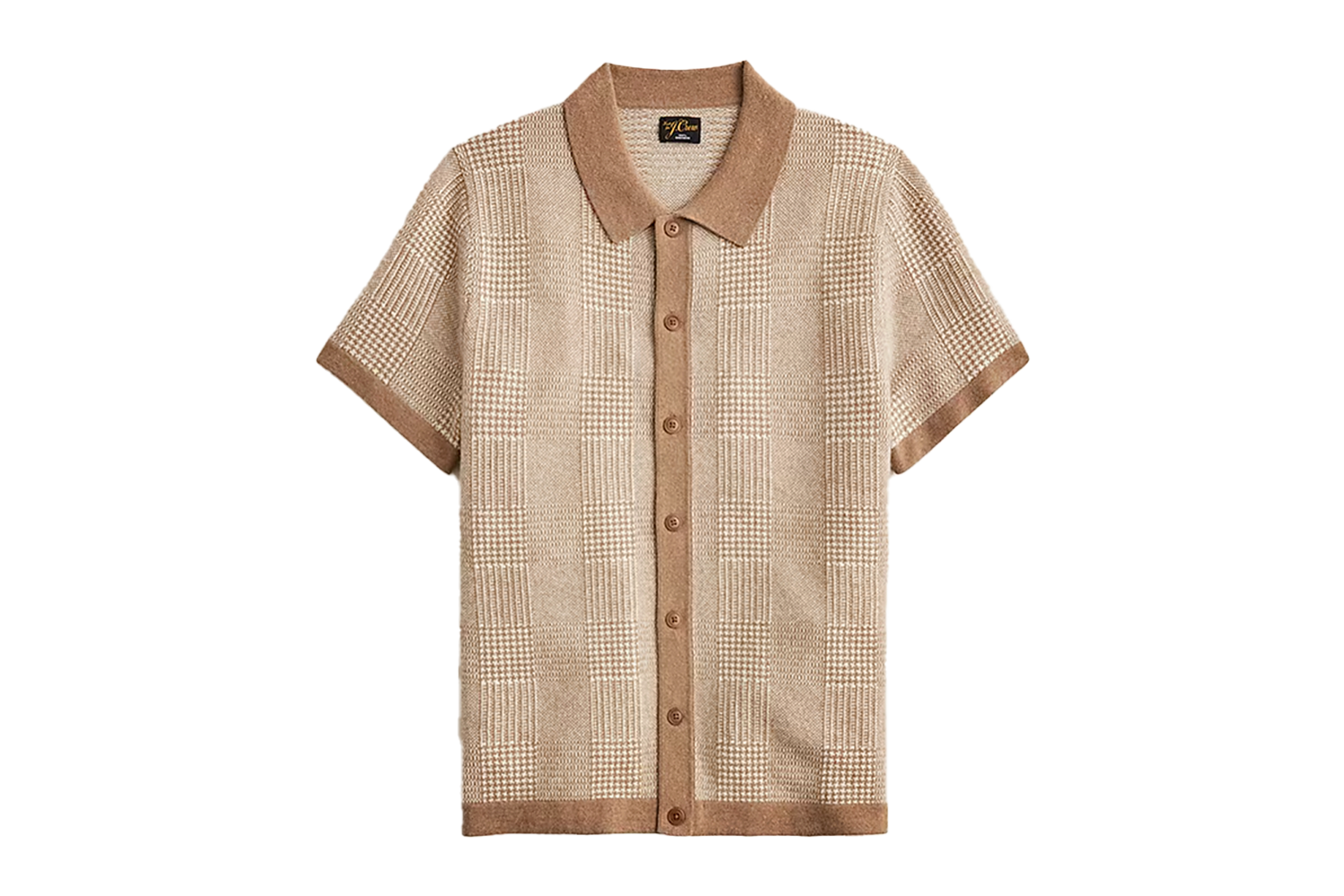 J.Crew Short-Sleeve Cashmere Cardigan Sweater-Polo