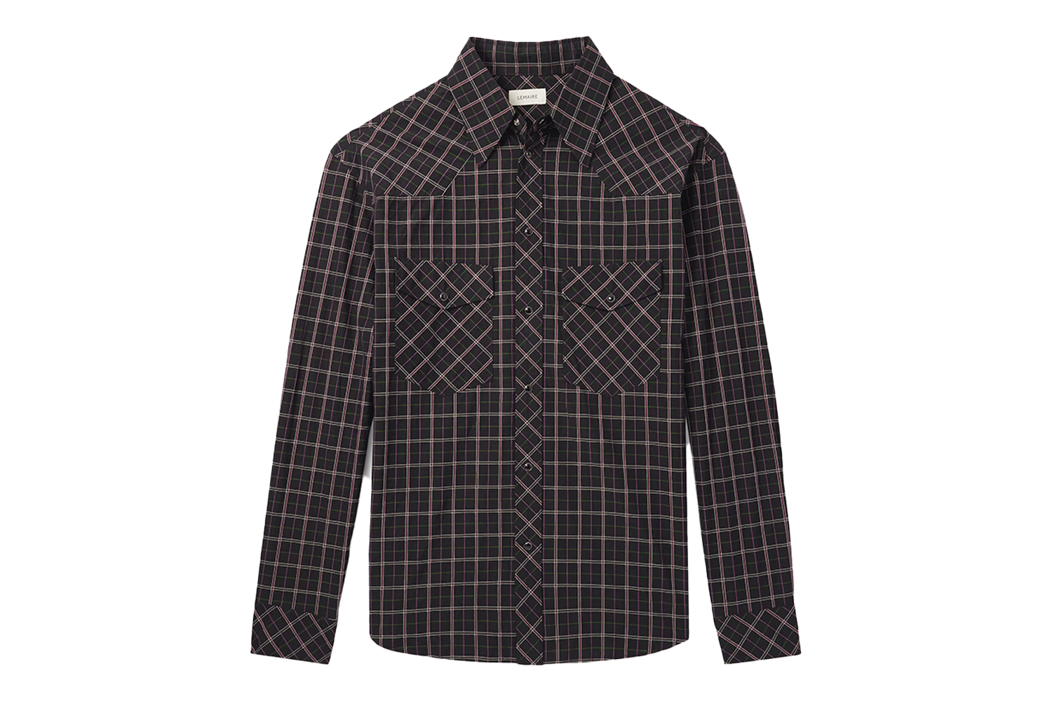 Lemaire Checked Textured-Cotton Western Shirt