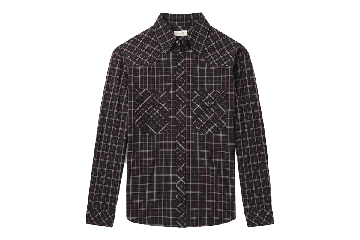 Lemaire Checked Textured-Cotton Western Shirt