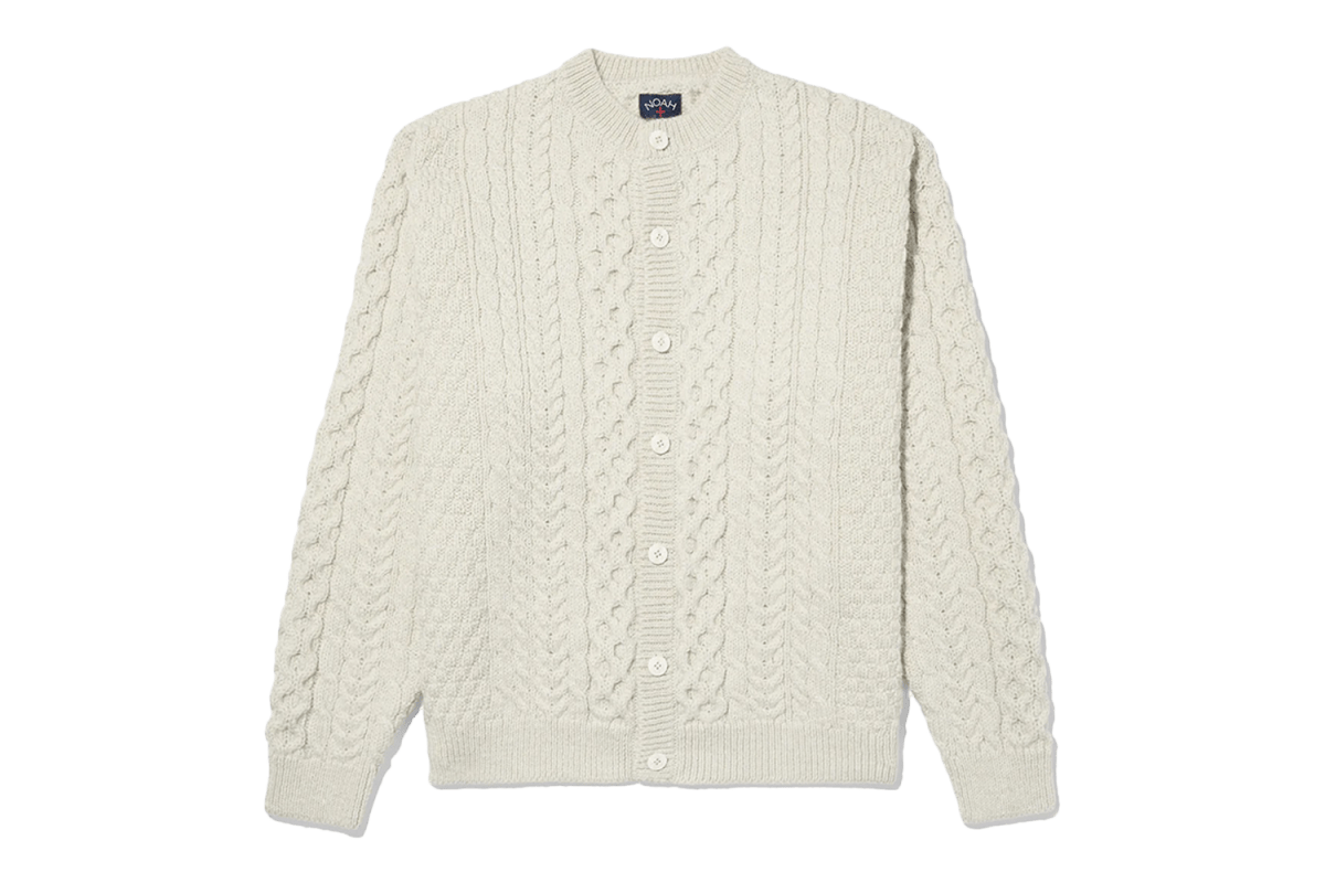 Noah Wool Fisherman Cardigan