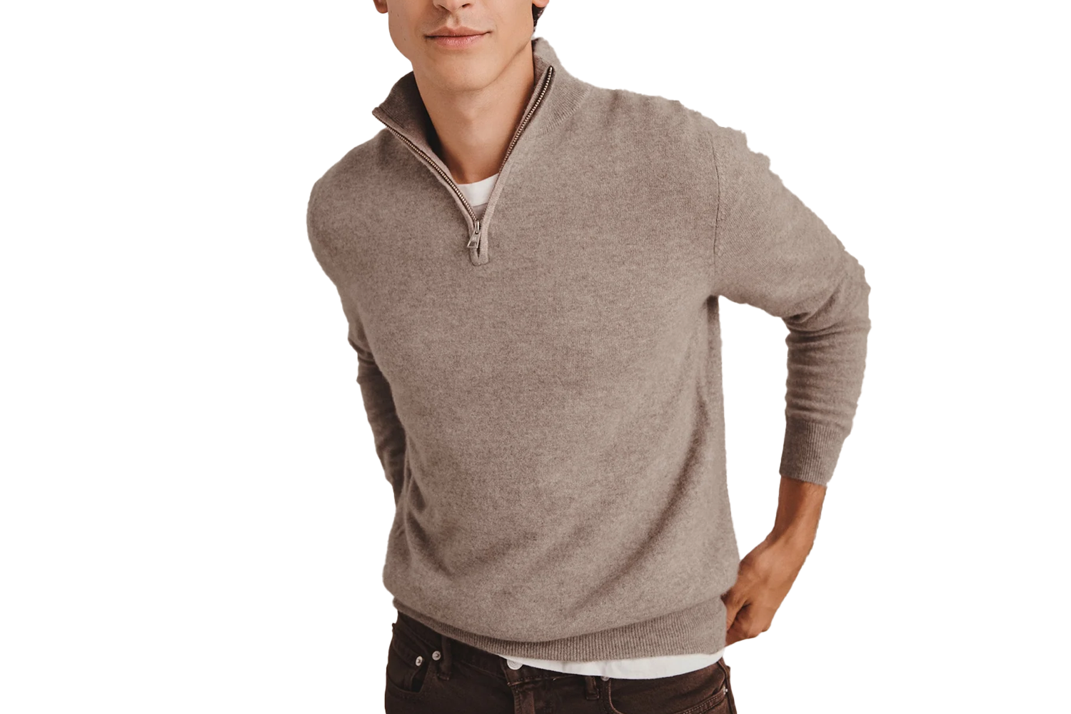Naadam Signature Cashmere Quarter Zip