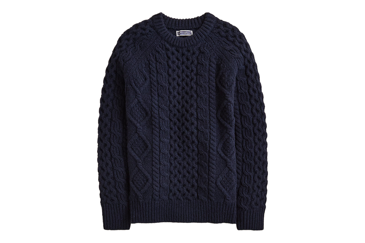 Wallace & Barnes Wool Cable-Knit Sweater