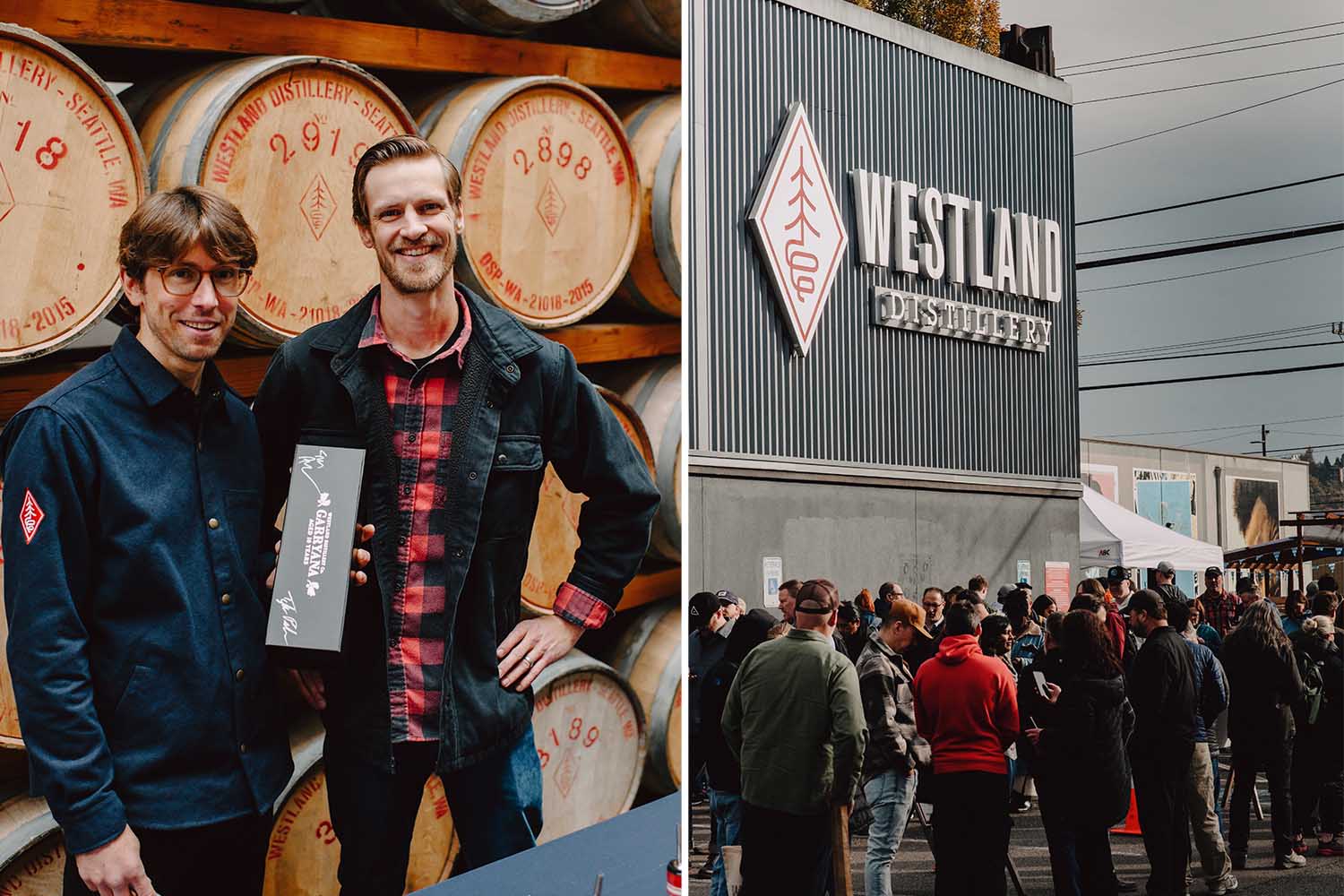 Westland team on Garryana 10 launch day; the line outside Westland