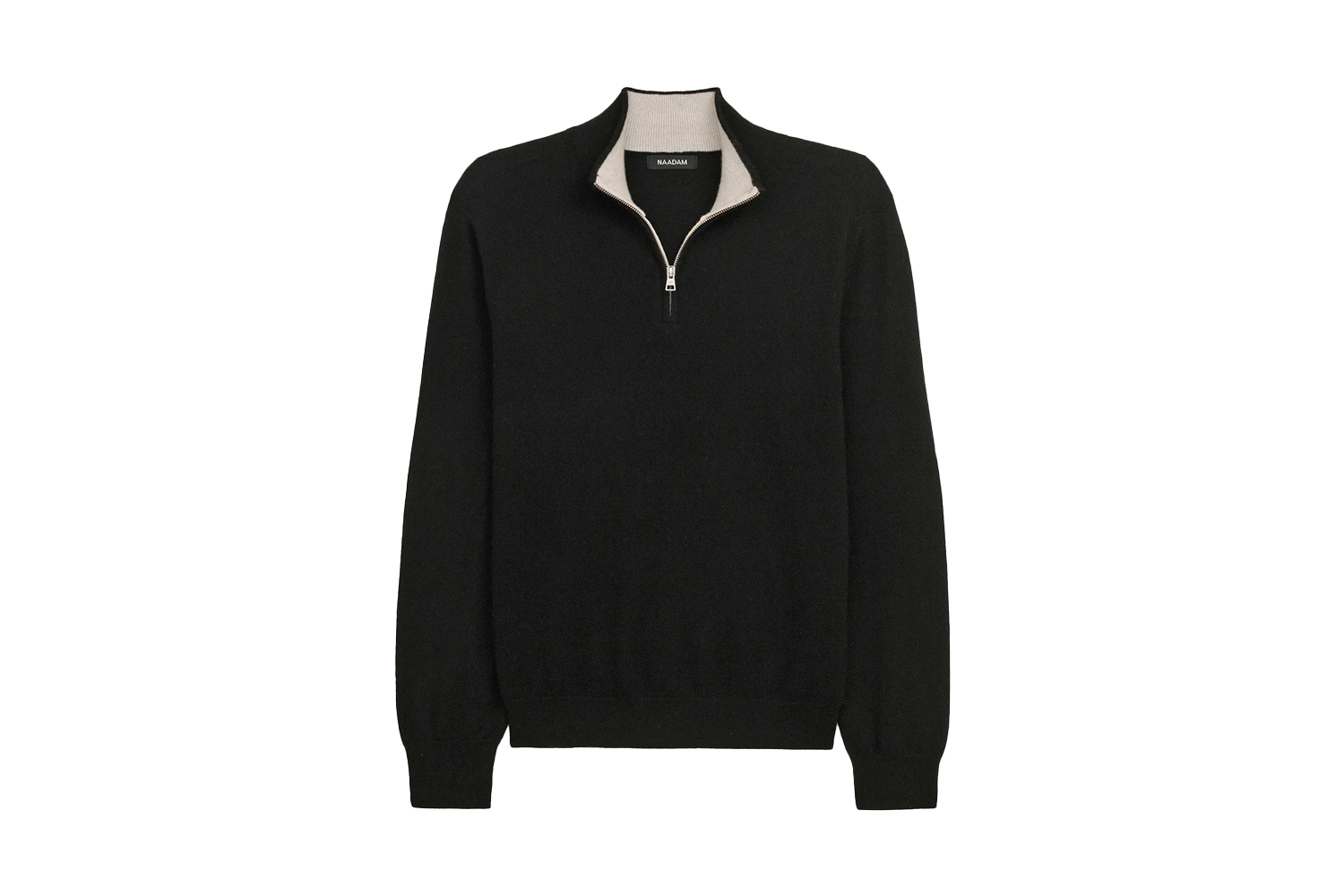 Naadam Signature Cashmere Color Blocked Quarter Zip