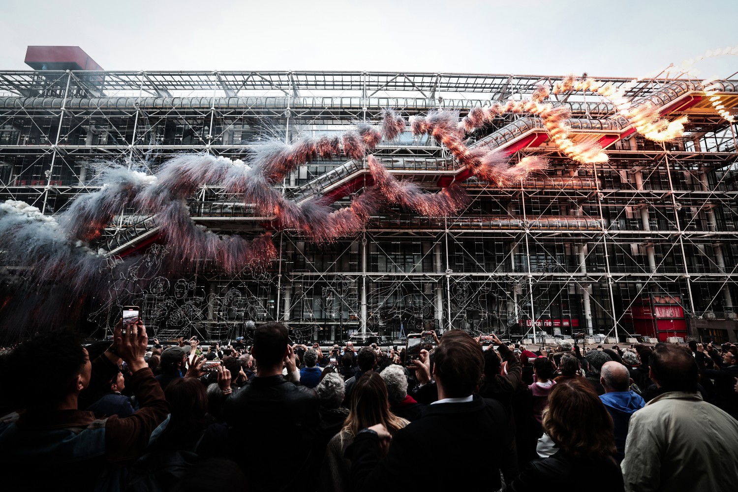 Fireworks at the Centre Pompidou