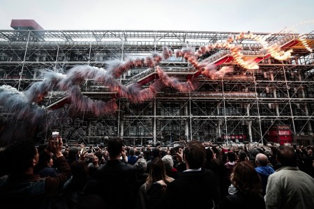 Fireworks at the Centre Pompidou