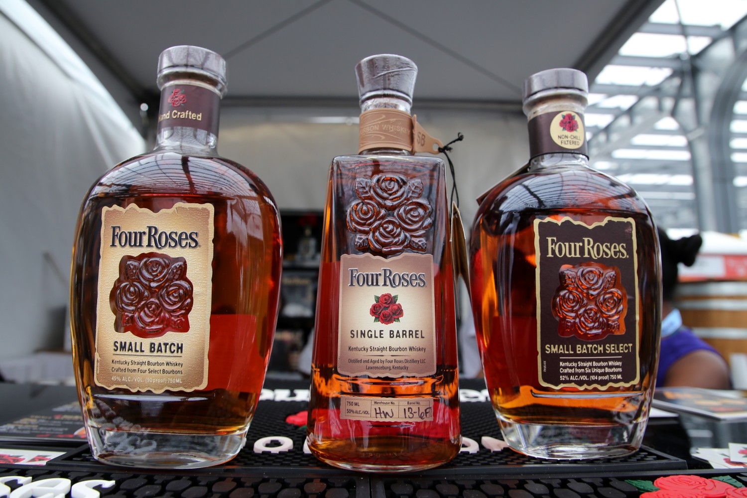 Four Roses Bourbon bottles