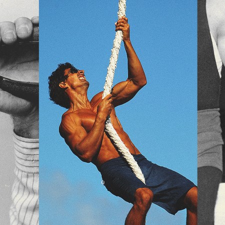 A triptych depicting various forms of grip strength.