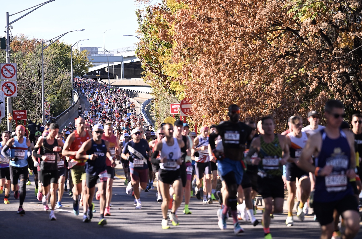 Runners in the NYC Marathon.
