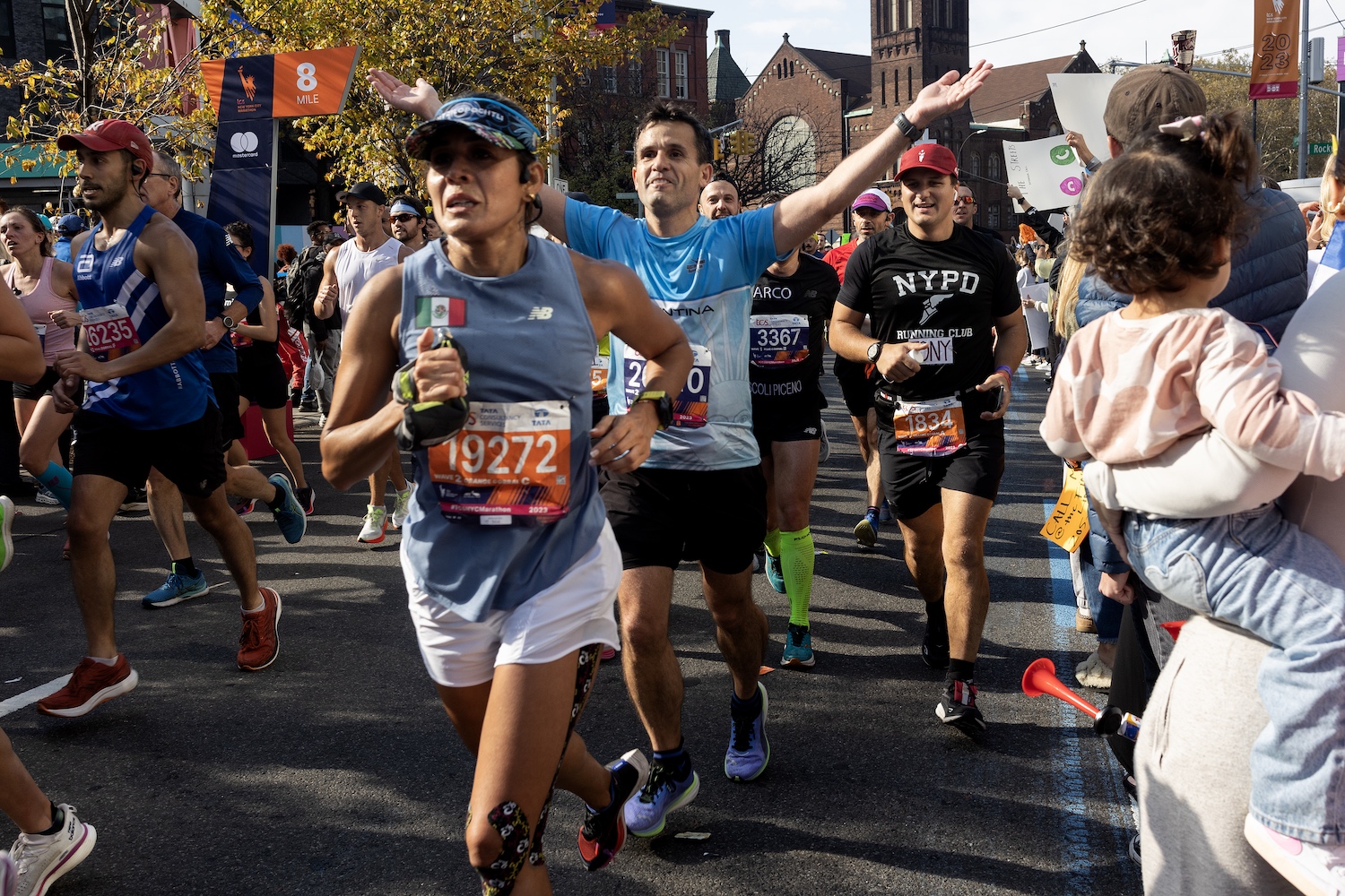 Runners in the NYC Marathon.