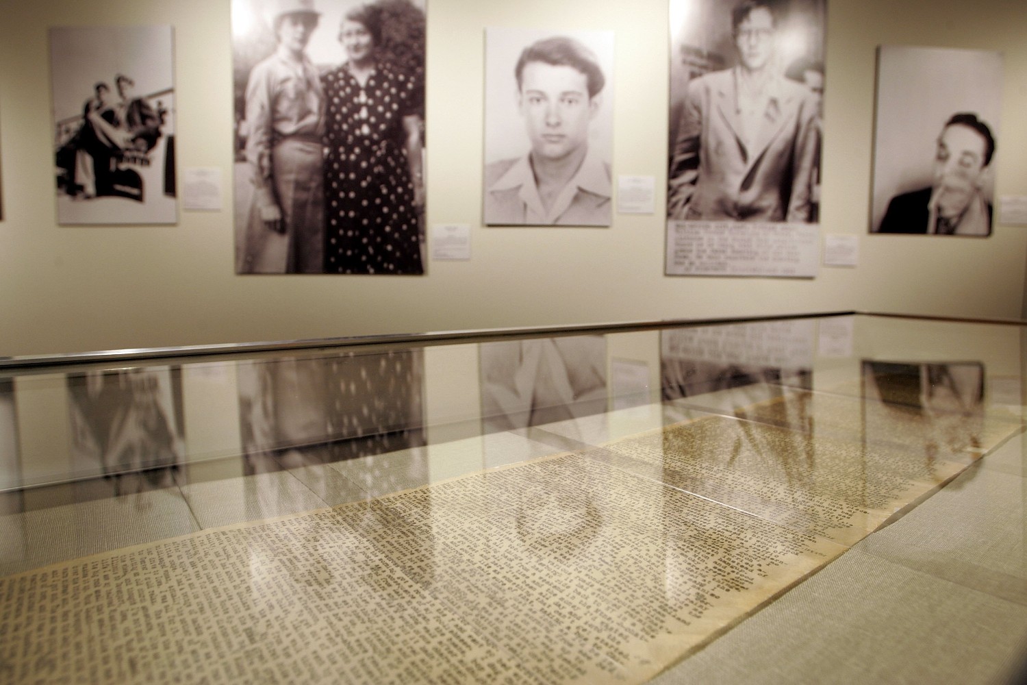 Manuscript of "On the Road" on display