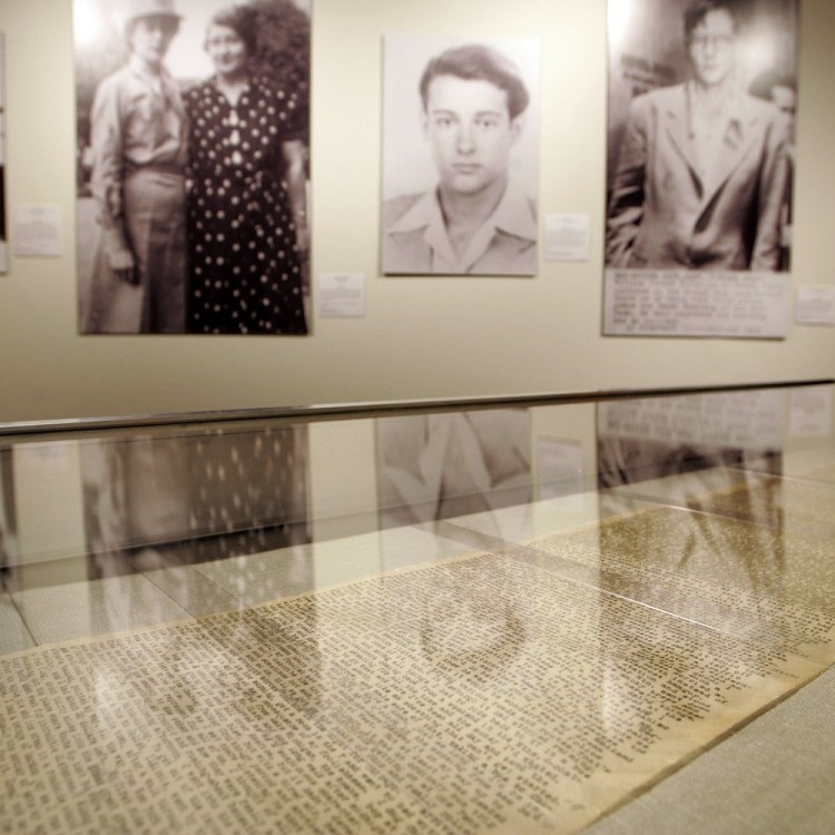 Manuscript of "On the Road" on display