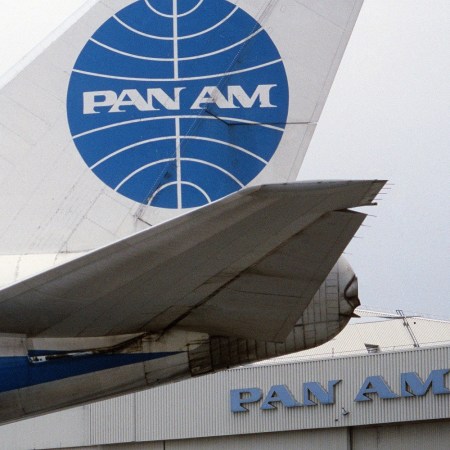 Pan Am plane and building