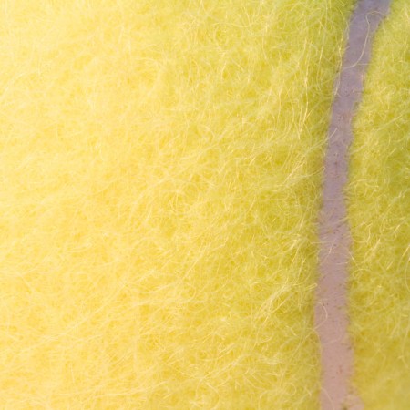 Closeup of a tennis ball