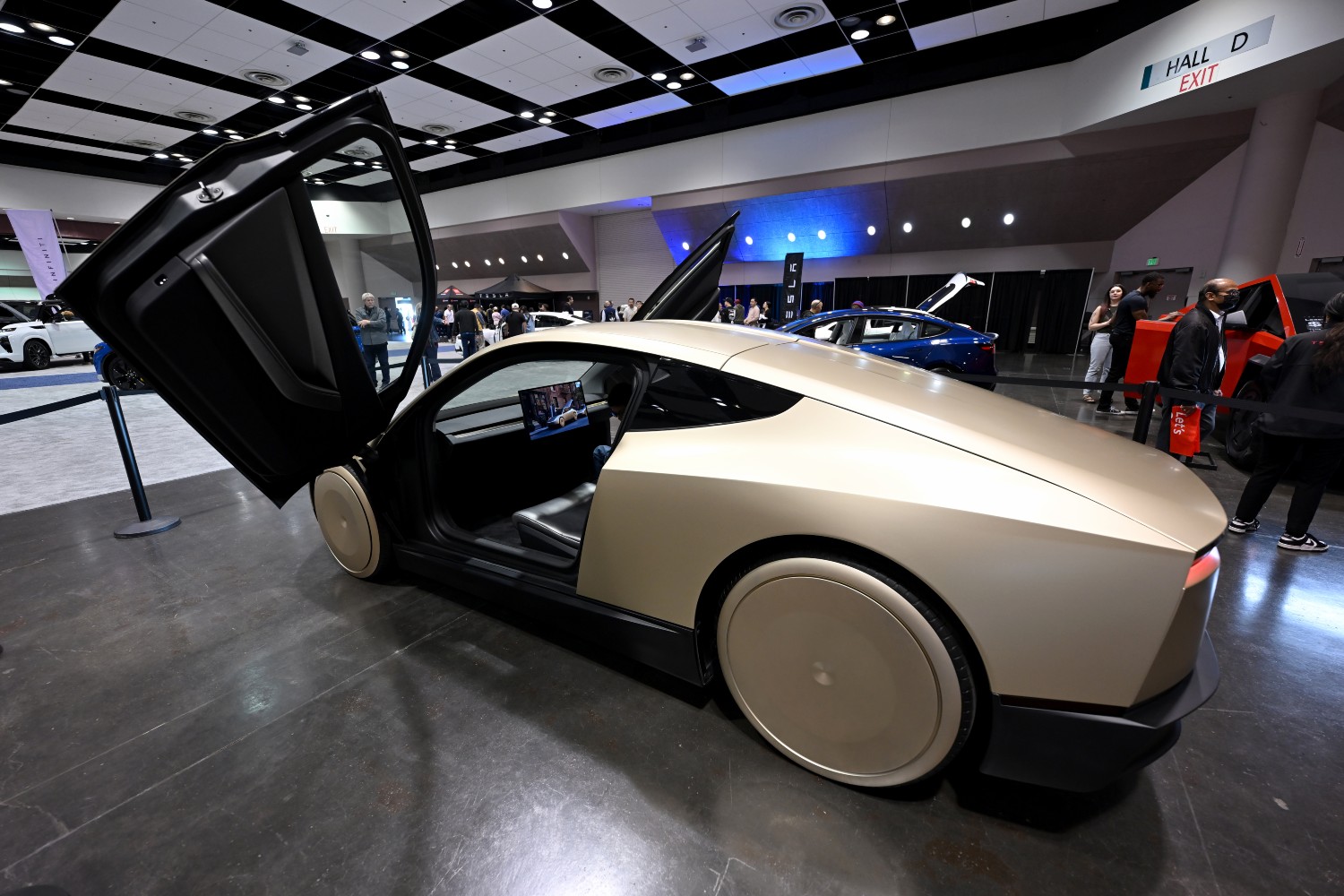 Tesla Cybercab with open door