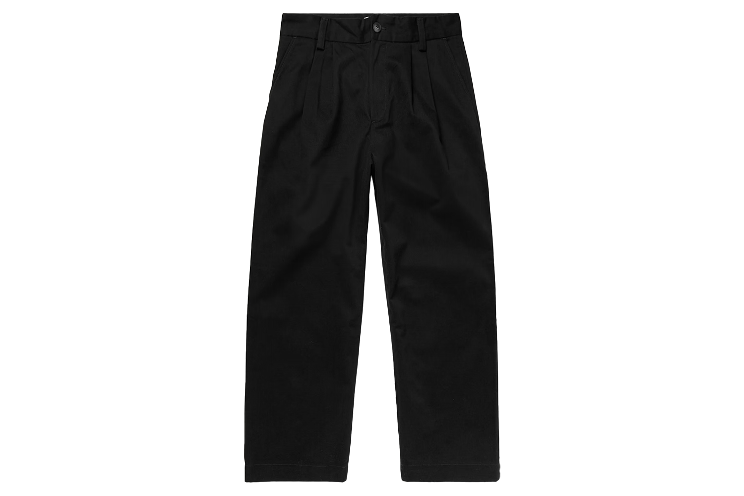 AGOLDE Slater Straight-Leg Pleated Cotton-Twill Trousers