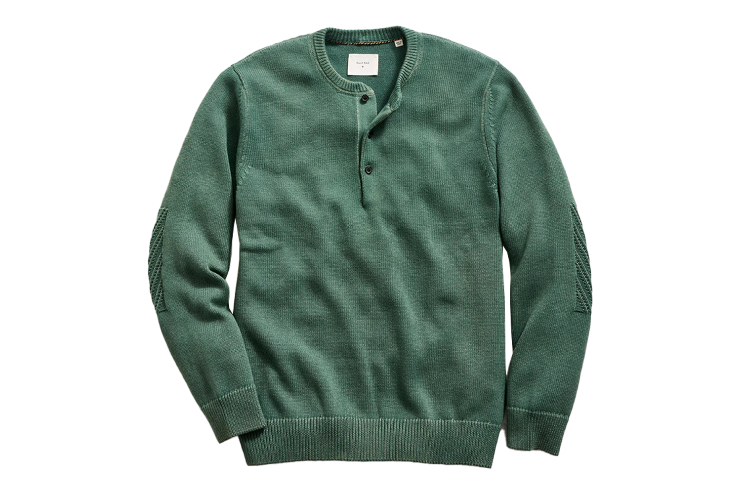 Billy Reid Garment-Dyed Henley Sweater