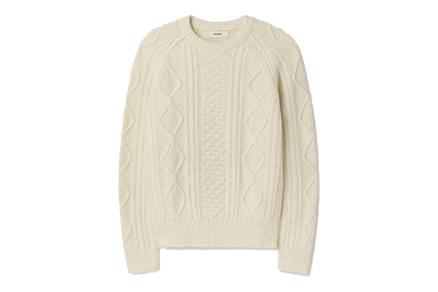 Buck Mason Seastack Wool Tweed Cable Crew