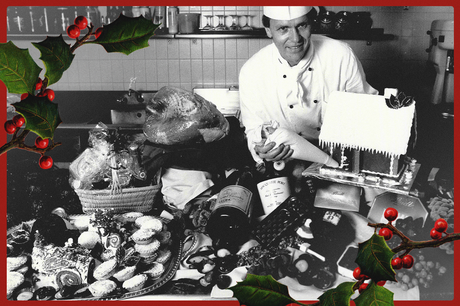 Intercontinental Hotel Sous Chef Walter Hohenauer with some of the Christmas food served to its clients