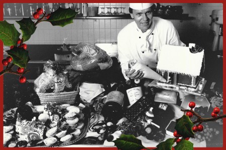 Intercontinental Hotel Sous Chef Walter Hohenauer with some of the Christmas food served to its clients