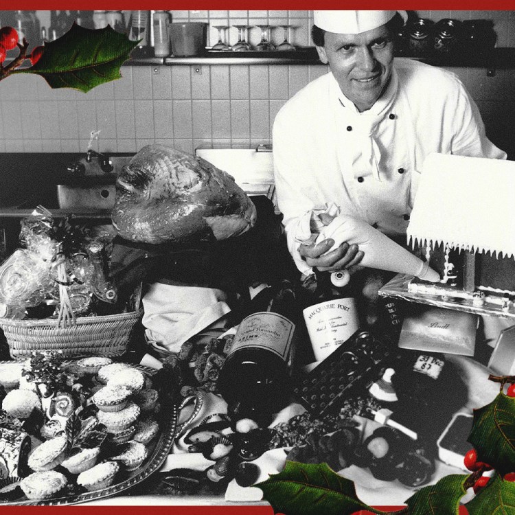 Intercontinental Hotel Sous Chef Walter Hohenauer with some of the Christmas food served to its clients