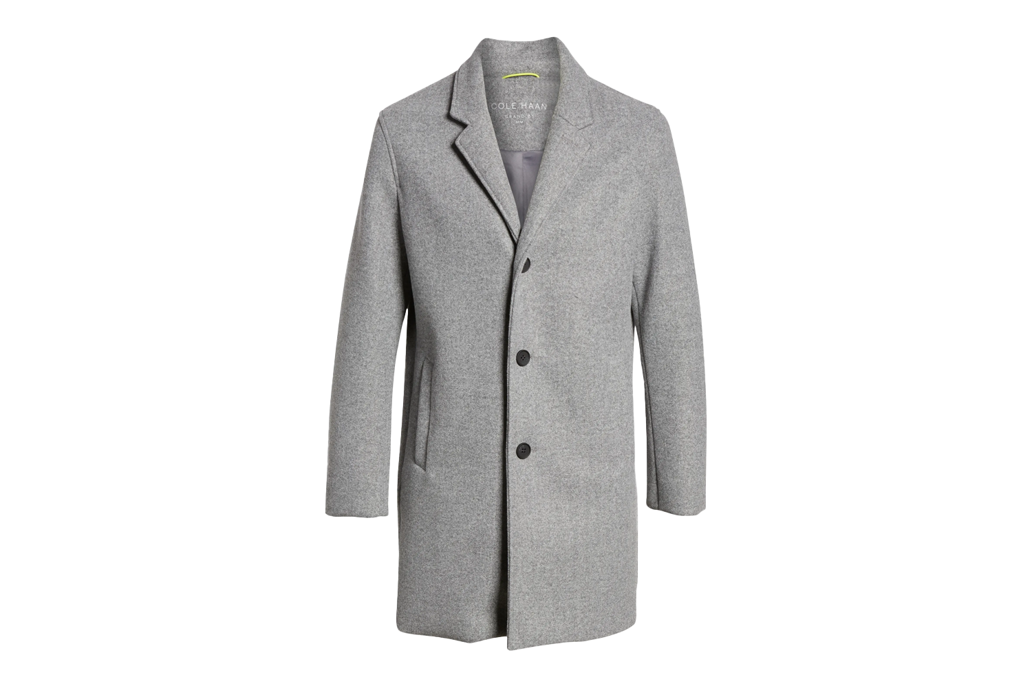 Cole Haan Regular Fit Stretch Wool Coat