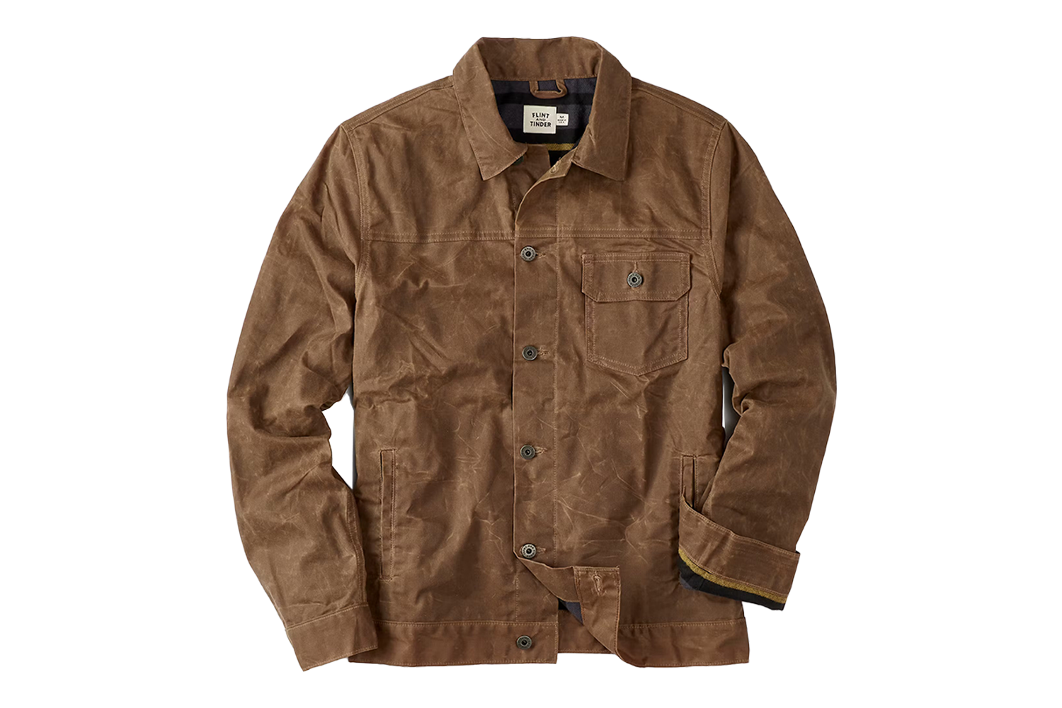 Flint and Tinder Flannel-Lined Waxed Trucker Jacket