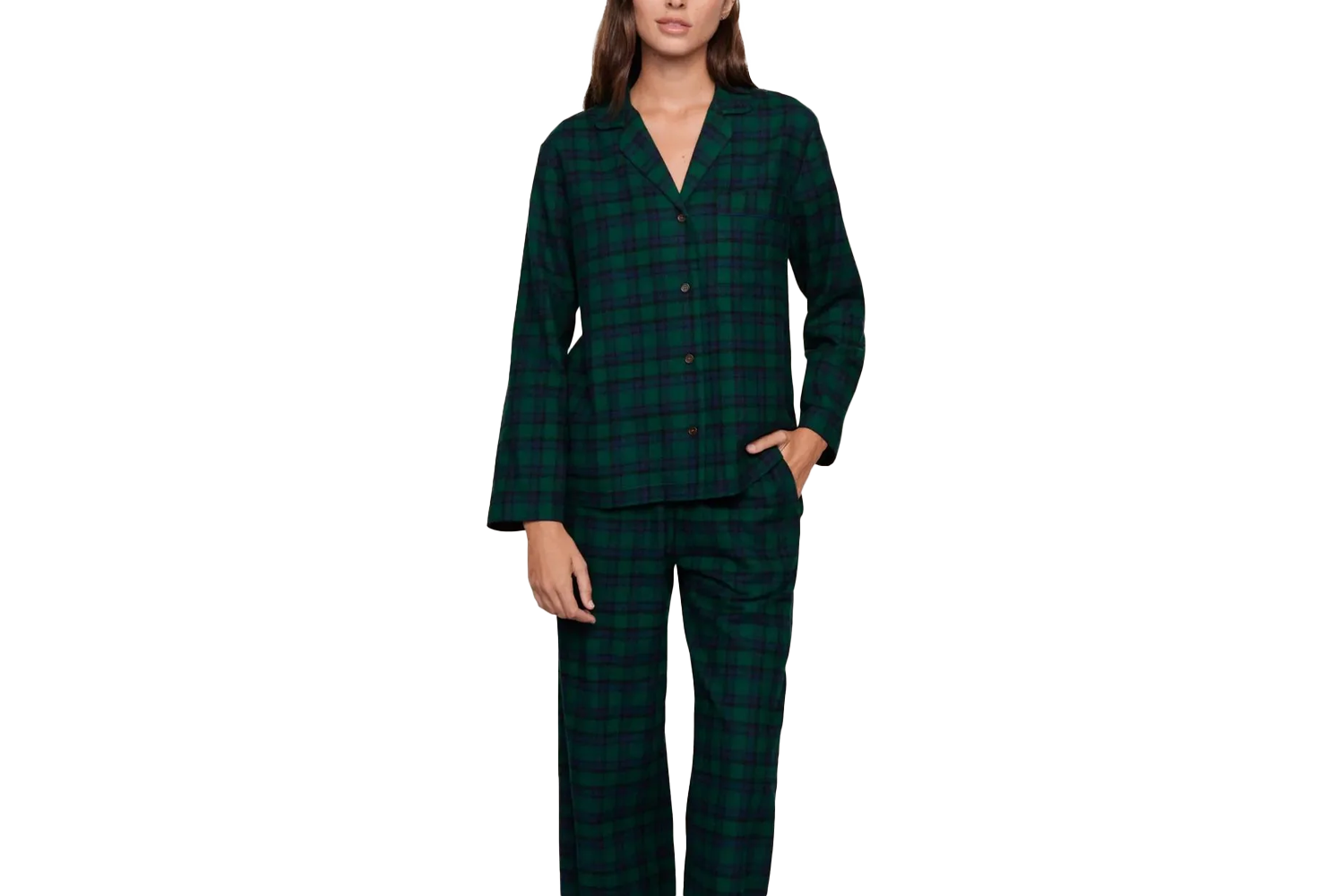 Eberjey Flannel Long PJ Set
