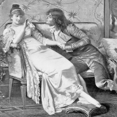 A Declaration of Love, painting by Frédéric Soulacroix (circa 19th century)