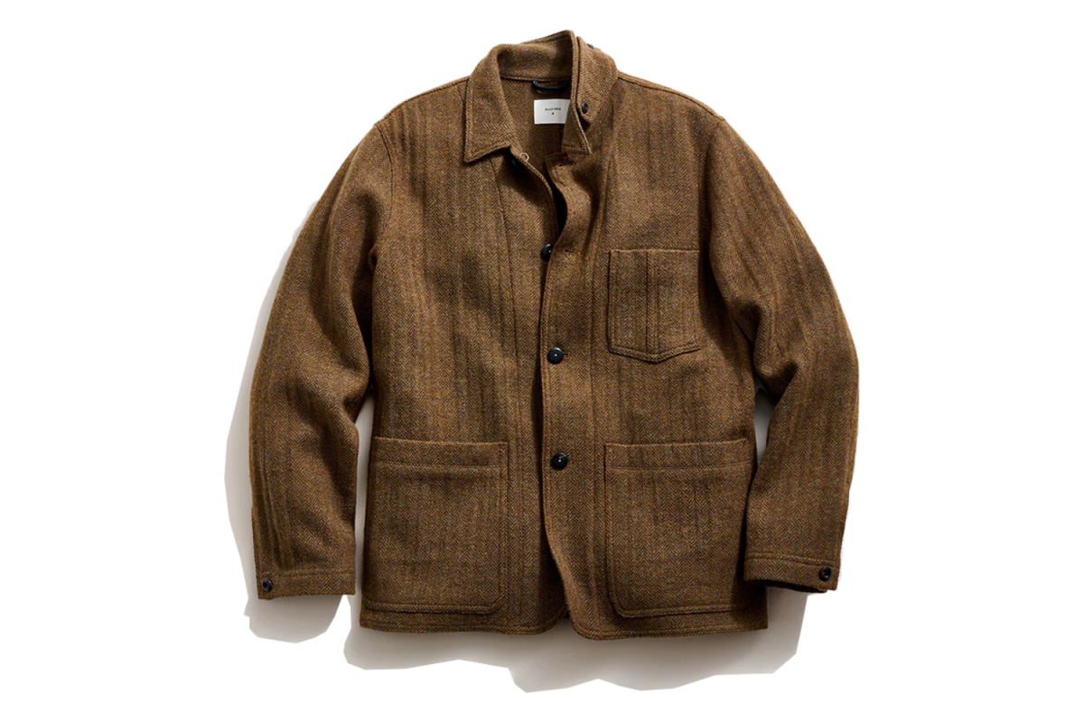 Billy Reid Wool Herringbone Chore Coat