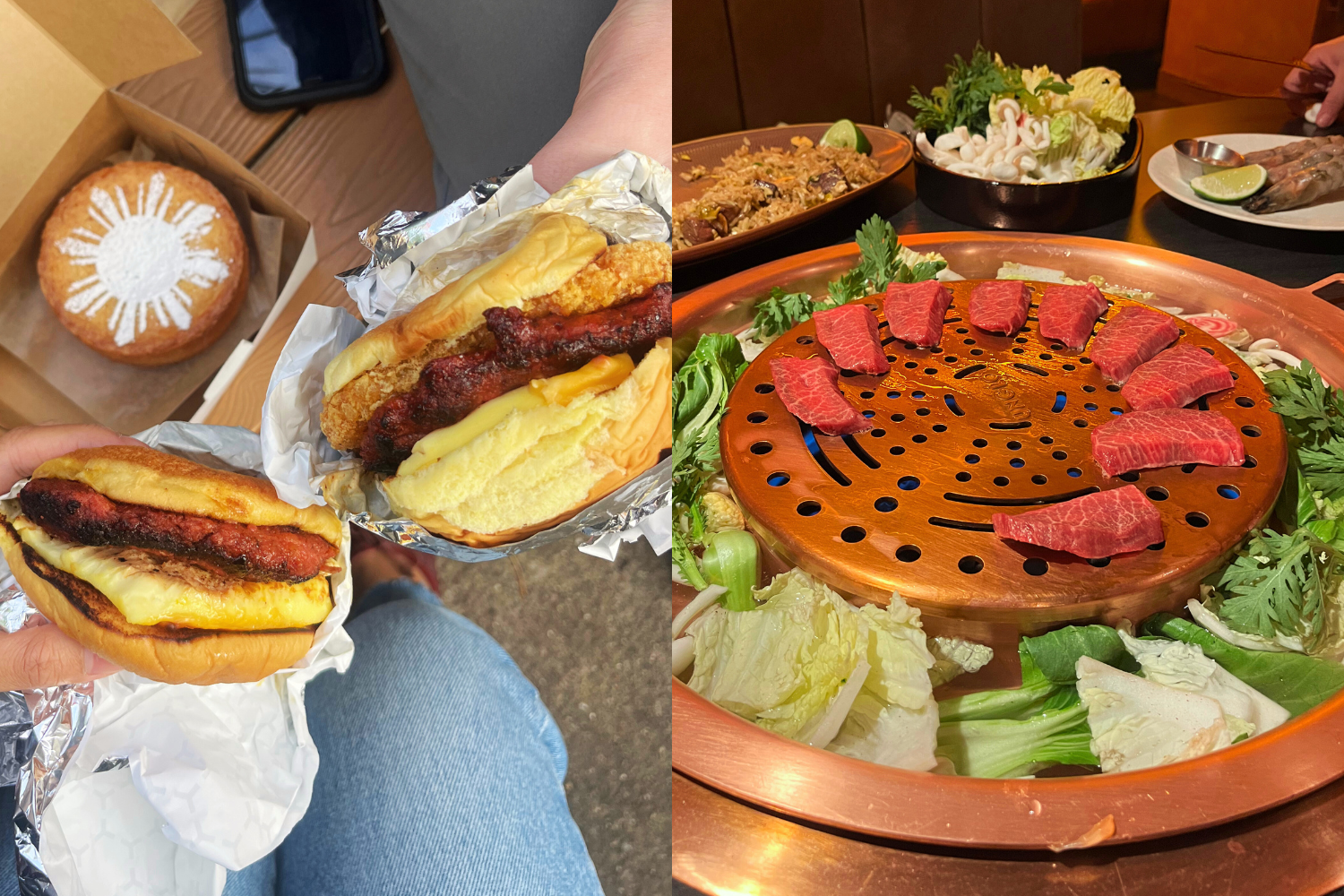 Kasama's "The Bear"-approved sandwich; Unglo's unique Thai bbq set up