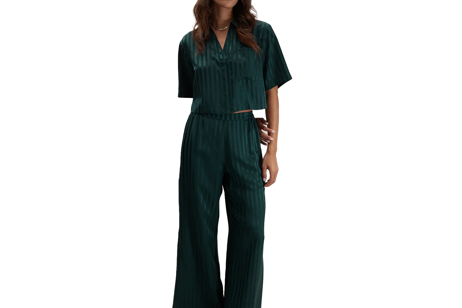 Lunya Washable Silk High Rise Pant Set