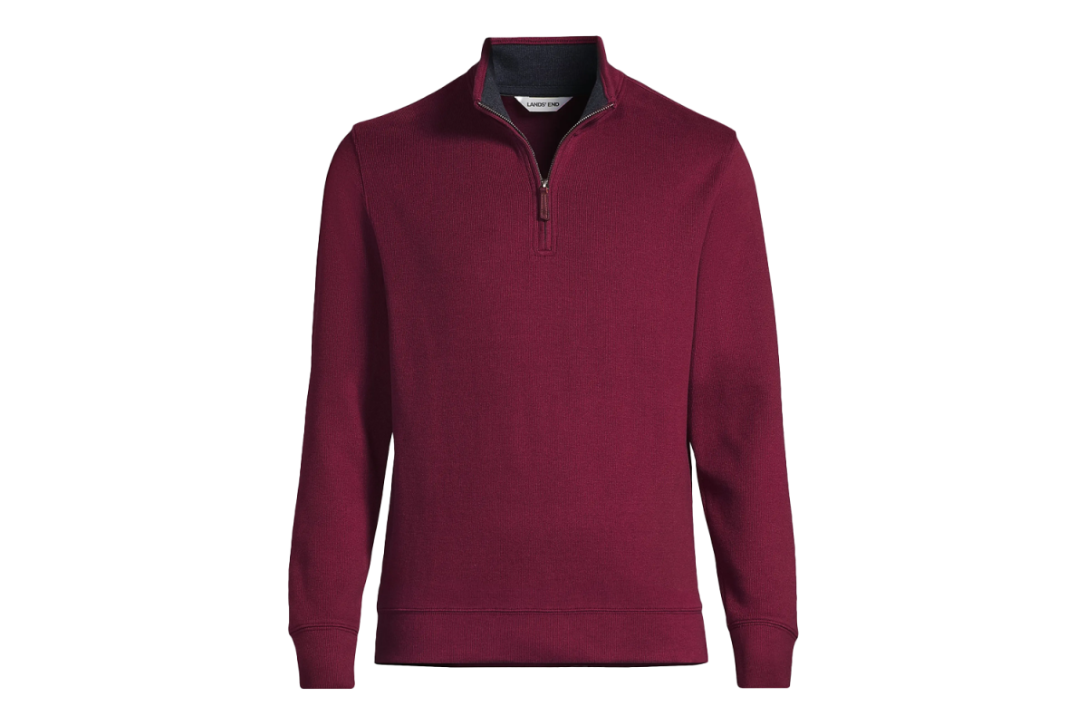 Lands’ End Bedford Rib Quarter Zip Sweater