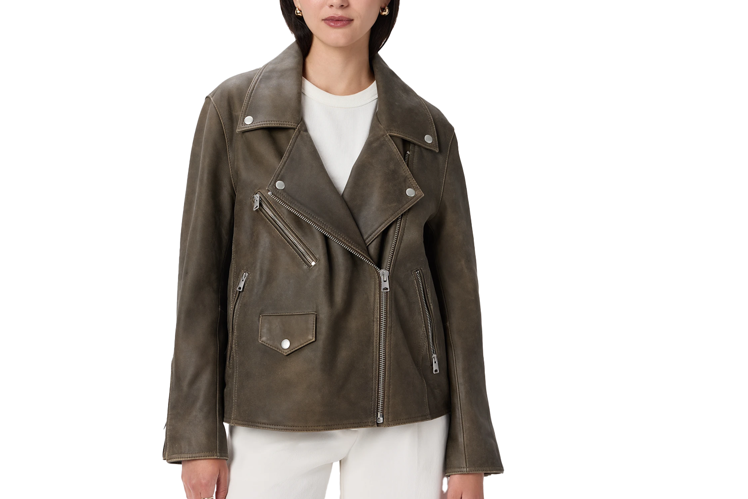 Quince 100% Leather Oversized Biker Jacket