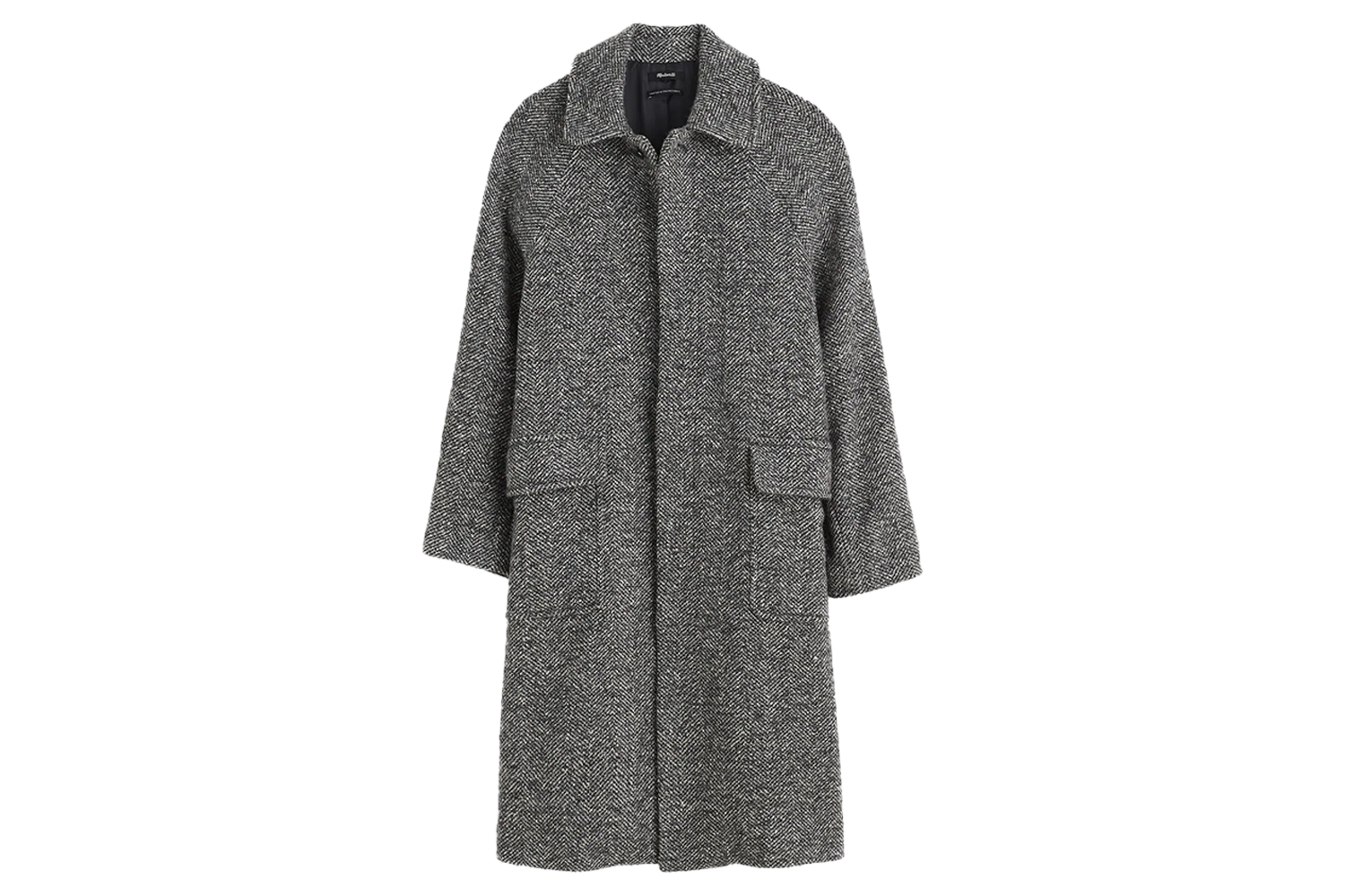 Madewell Balmacaan Overcoat in Italian Tweed
